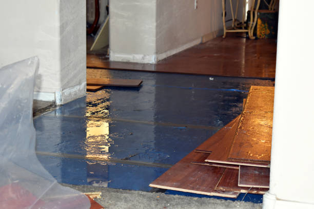 Professional Emergency Water Damage Restoration technician working in Nekoosa, WI